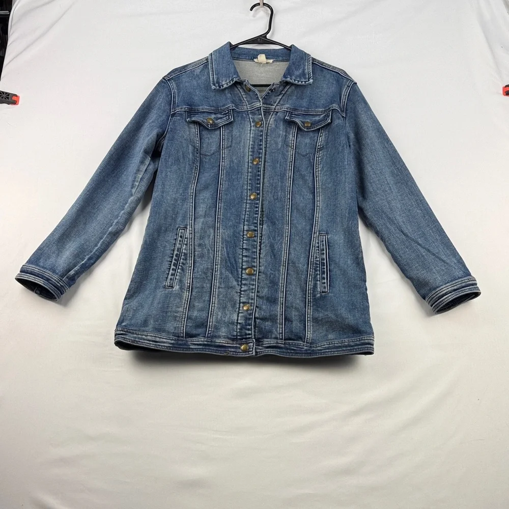 Tribal Jeans Comfort Stretch Maxi Denim Jacket Size S